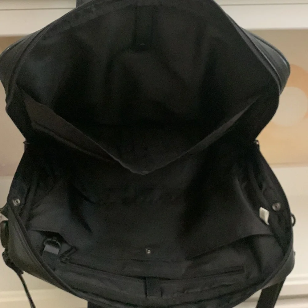 NWOT Genuine black leather slim briefcase